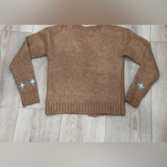 Hazel Moon. Brown Cable Knit Cardigan Sweater - Picture 9 of 10